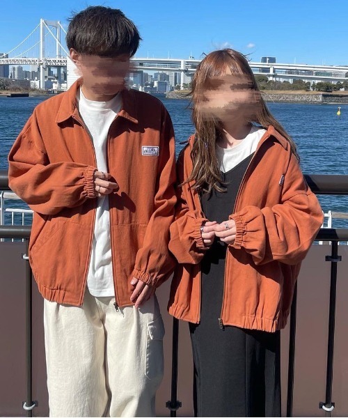 PairPair（ペアペア）の「ワッペン付きツイルブルゾン(ユニセックス)（ブルゾン・レディース・ライトグリーン/アイボリー/オレンジ系その他・FREE）」の5枚目の写真