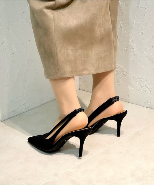 ESPERANZA（エスペランサ）の「レイヤードダブルバックストラップポインテッドミュール（パンプス・レディース・グリーン系その他4/ブラック系2/ピンク系7・LL/S/M/L）」の8枚目の写真