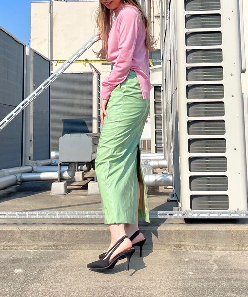 ESPERANZA（エスペランサ）の「レイヤードダブルバックストラップポインテッドミュール（パンプス・レディース・グリーン系その他4/ブラック系2/ピンク系7・LL/S/M/L）」の10枚目の写真