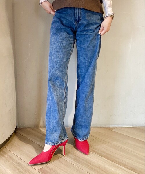 ESPERANZA（エスペランサ）の「レイヤードダブルバックストラップポインテッドミュール（パンプス・レディース・グリーン系その他4/ブラック系2/ピンク系7・LL/S/M/L）」の12枚目の写真