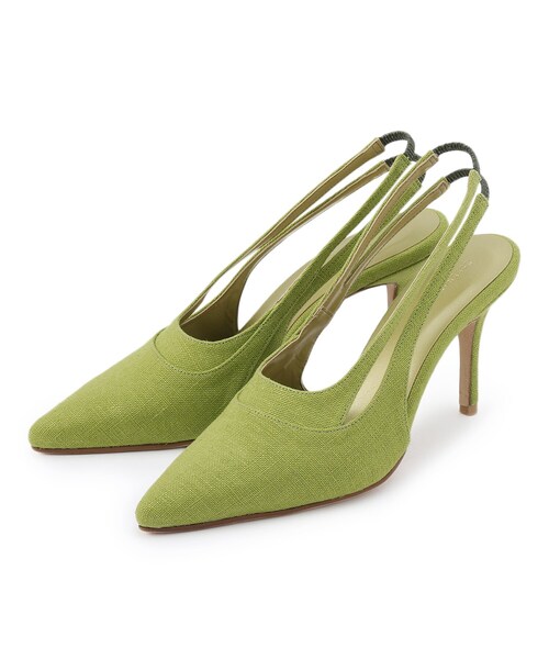 ESPERANZA（エスペランサ）の「レイヤードダブルバックストラップポインテッドミュール（パンプス・レディース・グリーン系その他4/ブラック系2/ピンク系7・LL/S/M/L）」の4枚目の写真