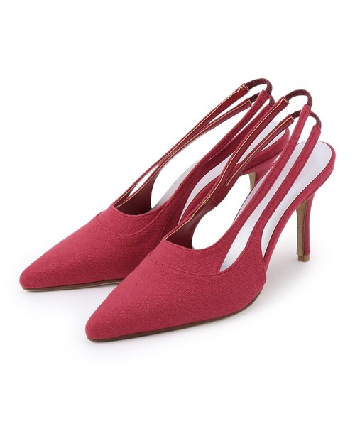 ESPERANZA（エスペランサ）の「レイヤードダブルバックストラップポインテッドミュール（パンプス・レディース・グリーン系その他4/ブラック系2/ピンク系7・LL/S/M/L）」の5枚目の写真