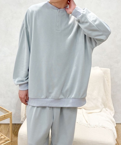 PairPair(ペアペア)の「ヘンリーネックプルオーバー(ユニセックス)(スウェット・レディース・ブラック/サックスブルー/グレー系その他・MEDIUM/LARGE)」の13枚目の写真