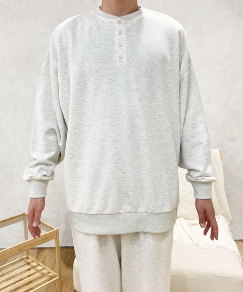 PairPair(ペアペア)の「ヘンリーネックプルオーバー(ユニセックス)(スウェット・レディース・ブラック/サックスブルー/グレー系その他・MEDIUM/LARGE)」の5枚目の写真