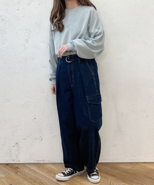 PairPair(ペアペア)の「ヘンリーネックプルオーバー(ユニセックス)(スウェット・レディース・ブラック/サックスブルー/グレー系その他・MEDIUM/LARGE)」の8枚目の写真