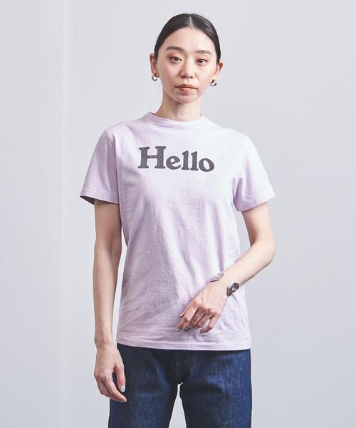 MADISON BLUE(マディソンブルー)の「<MADISON BLUE(マディソンブルー)>HELLO ロゴ Tシャツ DYED ■■■(Tシャツ/カットソー・レディース・ライラック/ライトピンク・01)」の3枚目の写真