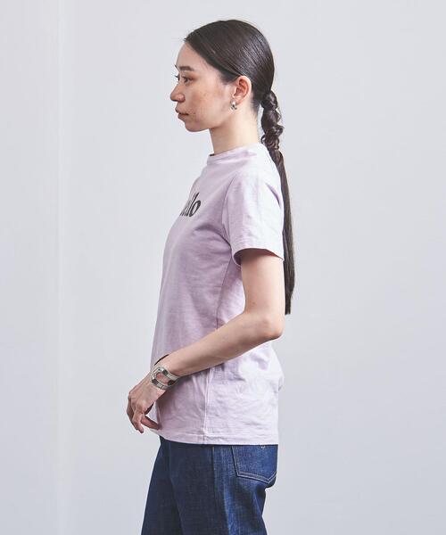 MADISON BLUE(マディソンブルー)の「<MADISON BLUE(マディソンブルー)>HELLO ロゴ Tシャツ DYED ■■■(Tシャツ/カットソー・レディース・ライラック/ライトピンク・01)」の4枚目の写真