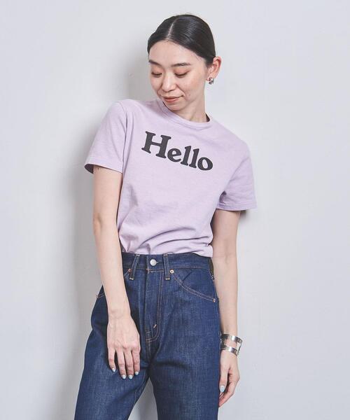MADISON BLUE(マディソンブルー)の「<MADISON BLUE(マディソンブルー)>HELLO ロゴ Tシャツ DYED ■■■(Tシャツ/カットソー・レディース・ライラック/ライトピンク・01)」の6枚目の写真