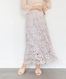 ケミカルレースフレアスカート