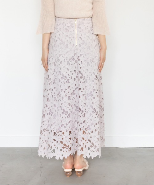 RANDA（ランダ）の「ケミカルレースフレアスカート（スカート・レディース・パープル/グリーン/アイボリー・1/0）」の14枚目の写真