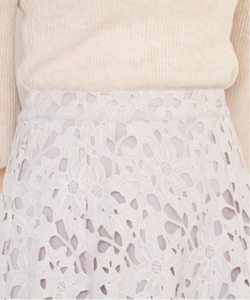 RANDA（ランダ）の「ケミカルレースフレアスカート（スカート・レディース・パープル/グリーン/アイボリー・1/0）」の15枚目の写真