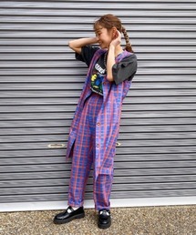 RODEO CROWNS WIDE BOWL | チェックノースリーブジレ(ベスト)