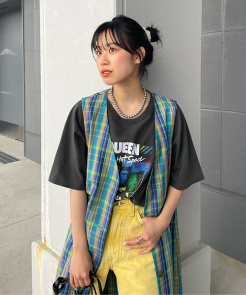 RODEO CROWNS WIDE BOWL(ロデオクラウンズワイドボウル)の「チェックノースリーブジレ(ベスト・レディース・ブルー系その他3/グリーン系その他・FREE)」の15枚目の写真