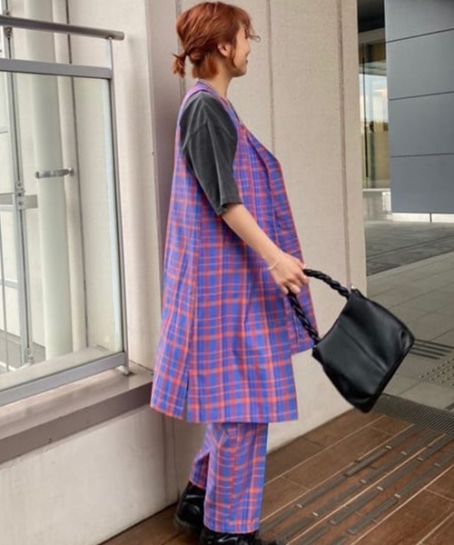 RODEO CROWNS WIDE BOWL(ロデオクラウンズワイドボウル)の「チェックノースリーブジレ(ベスト・レディース・ブルー系その他3/グリーン系その他・FREE)」の21枚目の写真