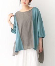 osharewalker | 『配色異素材切替アシメカットソー』(Tシャツ/カットソー)