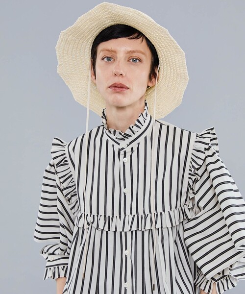 La Maison de Lyllis(メゾンドリリス)の「【La Maison de Lyllis(ラメゾンドリリス)】LATTICE(ハット・レディース・ホワイト/ブラック/ベージュ・FREE)」の4枚目の写真