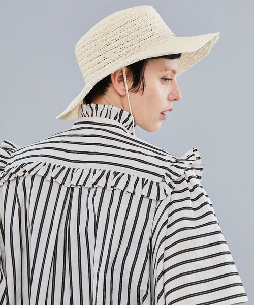 La Maison de Lyllis(メゾンドリリス)の「【La Maison de Lyllis(ラメゾンドリリス)】LATTICE(ハット・レディース・ホワイト/ブラック/ベージュ・FREE)」の7枚目の写真