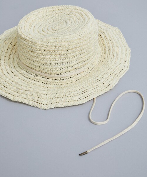 La Maison de Lyllis(メゾンドリリス)の「【La Maison de Lyllis(ラメゾンドリリス)】LATTICE(ハット・レディース・ホワイト/ブラック/ベージュ・FREE)」の9枚目の写真