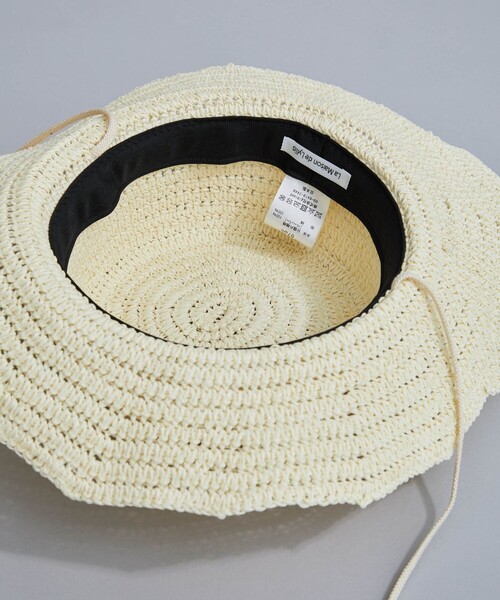 La Maison de Lyllis(メゾンドリリス)の「【La Maison de Lyllis(ラメゾンドリリス)】LATTICE(ハット・レディース・ホワイト/ブラック/ベージュ・FREE)」の12枚目の写真