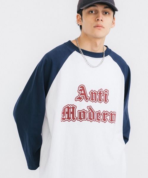 Ressaca(レサーカ)の「オーバーサイズ ラグランTシャツ ビッグシルエット(Tシャツ/カットソー・メンズ・チャコールグレー/グレー/グリーン/バーガンディー/ネイビー・M/L)」の19枚目の写真