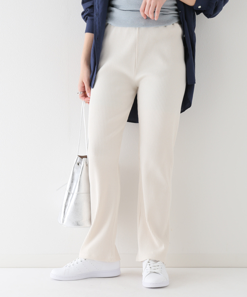 JOURNAL STANDARD relume(ジャーナルスタンダード レリューム)の「ストレッチリブパンツ(その他パンツ・レディース・ナチュラル/グレー/キャメル・FREE)」の2枚目の写真