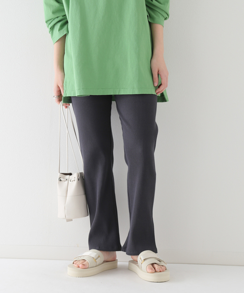 JOURNAL STANDARD relume(ジャーナルスタンダード レリューム)の「ストレッチリブパンツ(その他パンツ・レディース・ナチュラル/グレー/キャメル・FREE)」の1枚目の写真