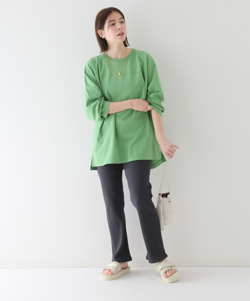 JOURNAL STANDARD relume(ジャーナルスタンダード レリューム)の「ストレッチリブパンツ(その他パンツ・レディース・ナチュラル/グレー/キャメル・FREE)」の4枚目の写真