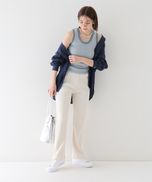 JOURNAL STANDARD relume(ジャーナルスタンダード レリューム)の「ストレッチリブパンツ(その他パンツ・レディース・ナチュラル/グレー/キャメル・FREE)」の6枚目の写真