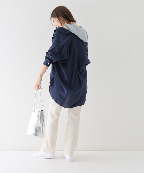 JOURNAL STANDARD relume(ジャーナルスタンダード レリューム)の「ストレッチリブパンツ(その他パンツ・レディース・ナチュラル/グレー/キャメル・FREE)」の7枚目の写真