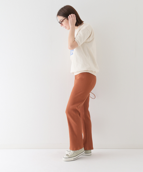 JOURNAL STANDARD relume(ジャーナルスタンダード レリューム)の「ストレッチリブパンツ(その他パンツ・レディース・ナチュラル/グレー/キャメル・FREE)」の9枚目の写真