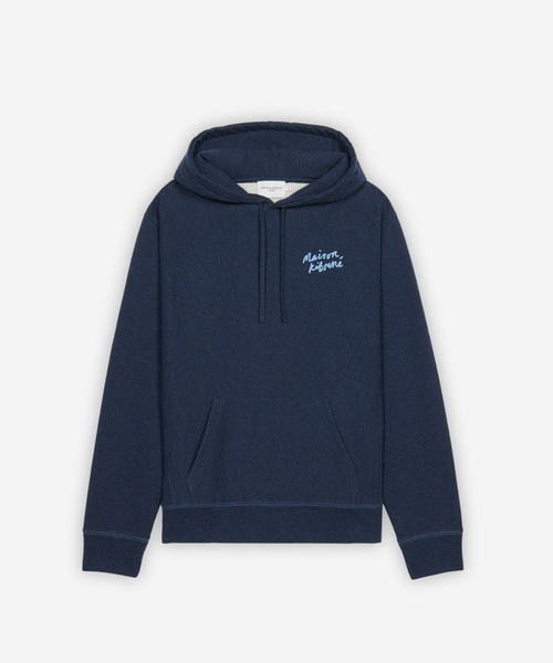 メゾンキツネ　ネイビー フードパーカー　紺色 セール】BOLD FOX HEAD PATCH COMFORT ZIPPED HOODIE（パーカー