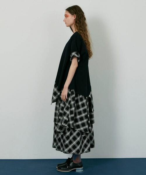 FRAPBOIS（フラボア）の「ティアードワンピ（ワンピース・レディース・グリーン/ブラック・0/1）」の3枚目の写真