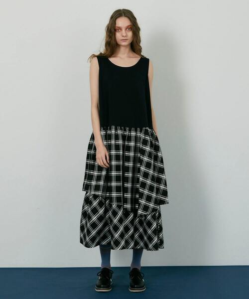 FRAPBOIS（フラボア）の「ティアードワンピ（ワンピース・レディース・グリーン/ブラック・0/1）」の15枚目の写真