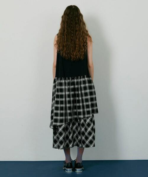 FRAPBOIS（フラボア）の「ティアードワンピ（ワンピース・レディース・グリーン/ブラック・0/1）」の5枚目の写真