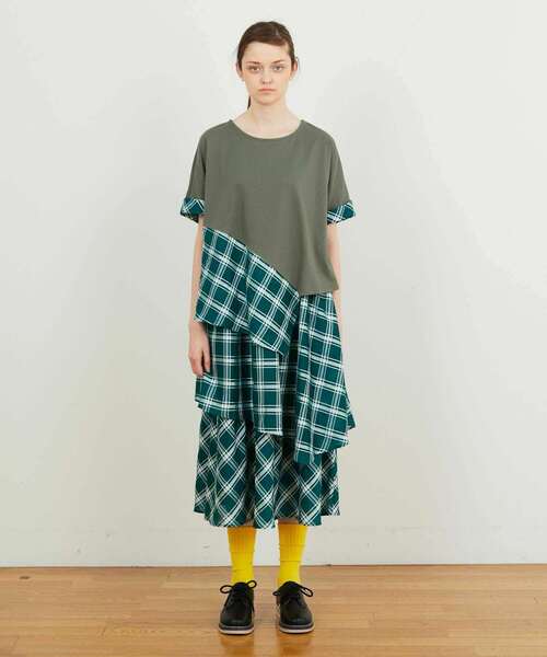 FRAPBOIS（フラボア）の「ティアードワンピ（ワンピース・レディース・グリーン/ブラック・0/1）」の20枚目の写真