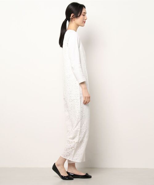 KOBE LETTUCE（コウベレタス）の「レースサロペット（サロペット/オーバーオール・レディース・ホワイト/ブラック/ブラウン・FREE）」の4枚目の写真