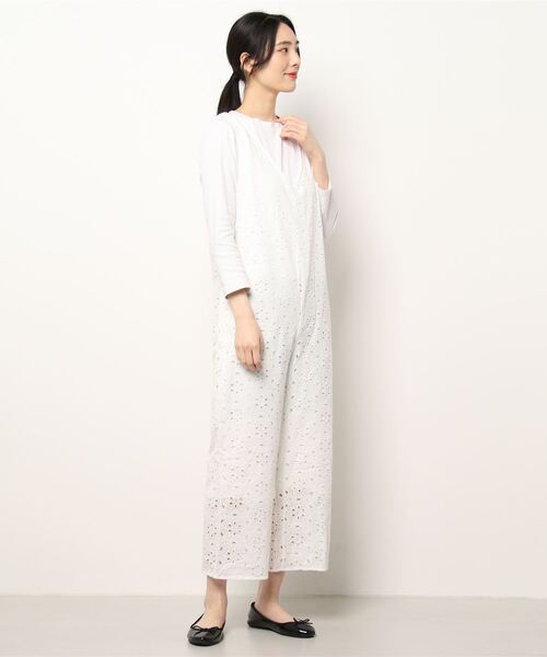 KOBE LETTUCE（コウベレタス）の「レースサロペット（サロペット/オーバーオール・レディース・ホワイト/ブラック/ブラウン・FREE）」の8枚目の写真