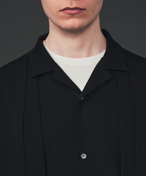 CITY TOKYO（シティトウキョウ）の「ダブルレイヤードオープンシャツ（シャツ/ブラウス・メンズ・ライトグレー/ブラック/グリーン/グレイッシュベージュ・1/2）」の9枚目の写真