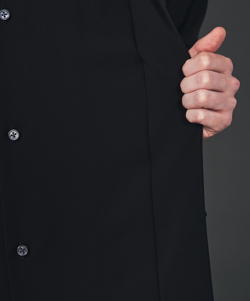 CITY TOKYO（シティトウキョウ）の「ダブルレイヤードオープンシャツ（シャツ/ブラウス・メンズ・ライトグレー/ブラック/グリーン/グレイッシュベージュ・1/2）」の10枚目の写真