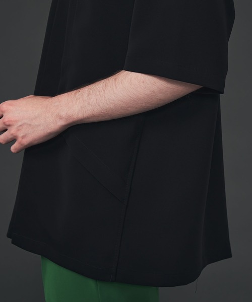 CITY TOKYO（シティトウキョウ）の「ダブルレイヤードオープンシャツ（シャツ/ブラウス・メンズ・ライトグレー/ブラック/グリーン/グレイッシュベージュ・1/2）」の13枚目の写真