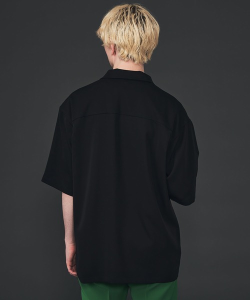 CITY TOKYO（シティトウキョウ）の「ダブルレイヤードオープンシャツ（シャツ/ブラウス・メンズ・ライトグレー/ブラック/グリーン/グレイッシュベージュ・1/2）」の6枚目の写真