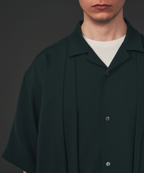 CITY TOKYO（シティトウキョウ）の「ダブルレイヤードオープンシャツ（シャツ/ブラウス・メンズ・ライトグレー/ブラック/グリーン/グレイッシュベージュ・1/2）」の21枚目の写真