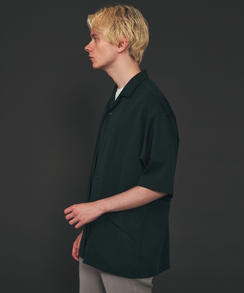 CITY TOKYO（シティトウキョウ）の「ダブルレイヤードオープンシャツ（シャツ/ブラウス・メンズ・ライトグレー/ブラック/グリーン/グレイッシュベージュ・1/2）」の17枚目の写真