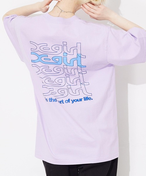 完売必須 X-girl VARIOUS LOGOS S/S TEE バックプリント◎ X-girl - [ラスト1点 サイズS] BOX LOGO AND FACE S/S BIG TEE