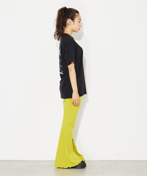 X-girl（エックスガール）の「JELLY LOGO S/S TEE/ブランドロゴ/バックプリント Tシャツ（Tシャツ/カットソー・レディース・ホワイト/ライトパープル/ブラック・S/M/XL/L）」の21枚目の写真