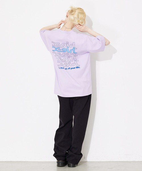 X-girl（エックスガール）の「JELLY LOGO S/S TEE/ブランドロゴ