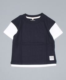 ikka | 【キッズ】鹿の子フェイクベストレイヤーTシャツ（100~160cm）(Tシャツ/カットソー)