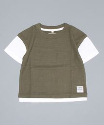 ikka | 【キッズ】鹿の子フェイクベストレイヤーTシャツ（100~160cm）(Tシャツ/カットソー)