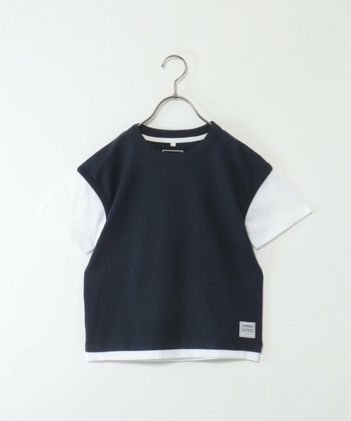 ikka(イッカ)の「【キッズ】鹿の子フェイクベストレイヤーTシャツ(100~160cm)(Tシャツ/カットソー・キッズ・ネイビー/オリーブ・110/160/140/120/130/100/150)」の10枚目の写真
