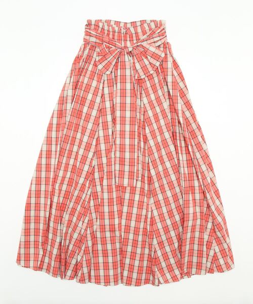 PICCIN（ピッチン）の「バックリボンハイウエストスカート（スカート・レディース・オレンジ/ブルー・M）」の3枚目の写真